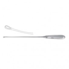 Recamier Uterine Curette Sharp - Rigid - Fig. 4 Stainless Steel, 31 cm - 12 1/4" Width 11 mm